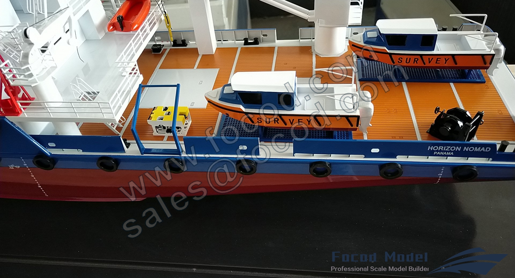 custom made model of 60m Diving Support Vessel